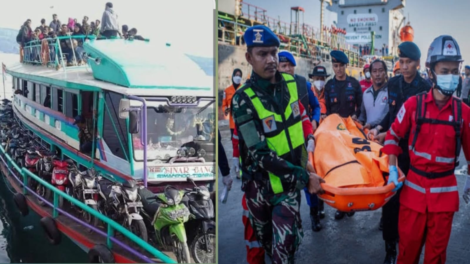 KELUARGA KORBAN KECELAKAAN KM VIRGO MENUNGGU INFORMASI TENTANG KELUARGANYA DI POSKO TANJUNG PERAK
